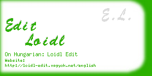 edit loidl business card